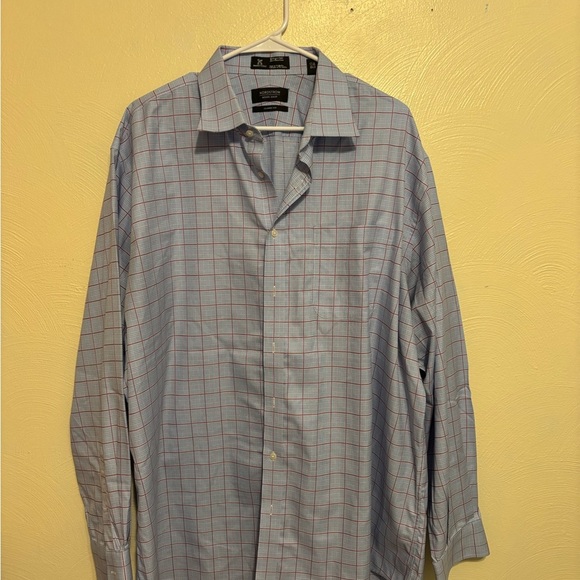 Nordstrom Blue and Red Grid Dress Shirt - Picture 1 of 8